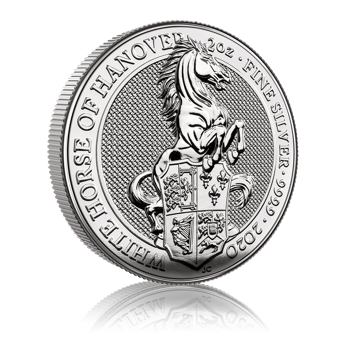 2oz Silver Queens Beasts White Horse Of Hanover (2020) 4